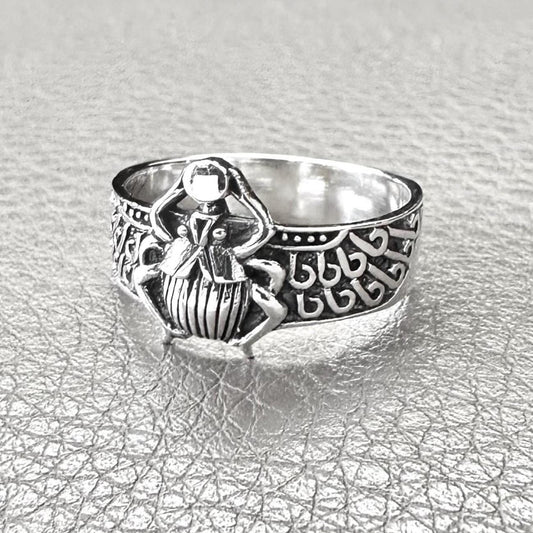 Scarab Ancient Egyptian Beetle Bug Scarabaeus Ring