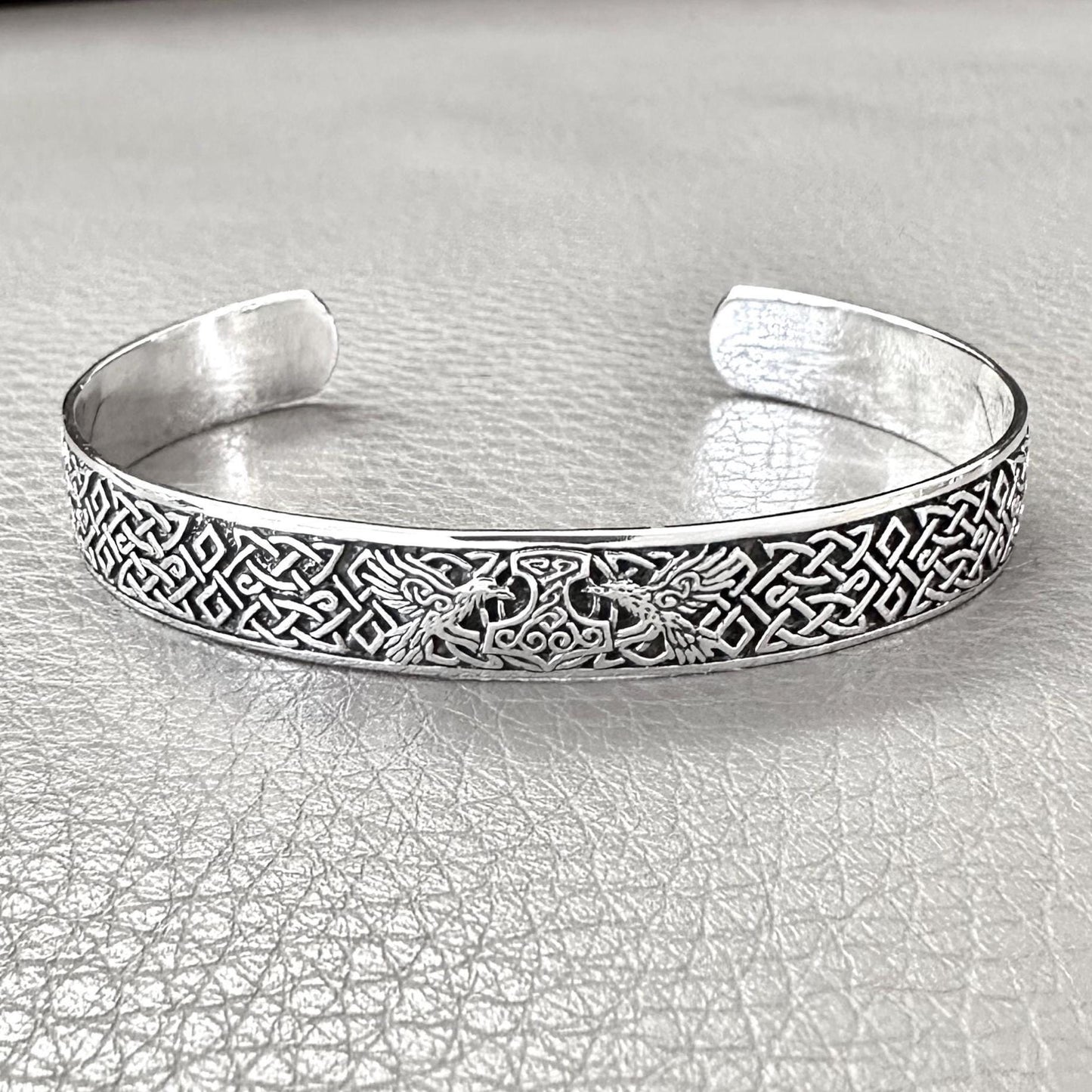 Thor's Hammer Viking Mjolnir Celtic Infinity Knot Cuff Bracelet