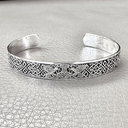 Thor's Hammer Viking Mjolnir Celtic Infinity Knot Cuff Bracelet