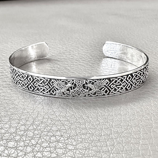 Thor's Hammer Viking Mjolnir Celtic Infinity Knot Cuff Bracelet