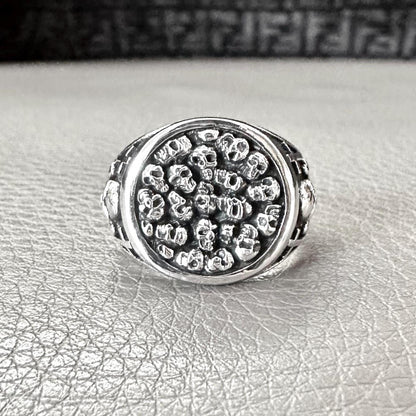 Punk Gothic Pirate Skull Bones Skeleton Ring