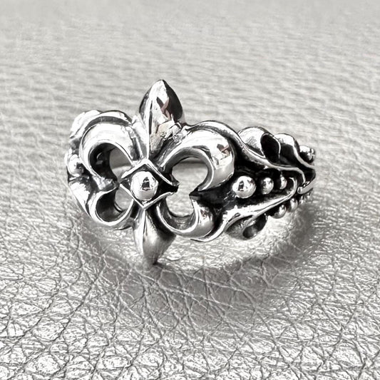 Fleur De Lis Three Musketeer French Christian Ring