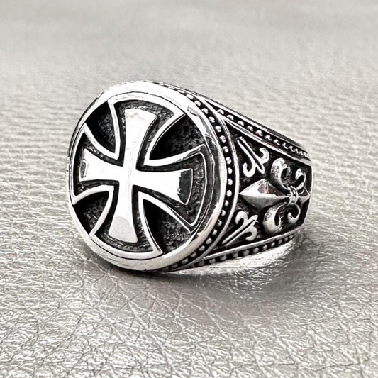 Templar Cross Knight Seal Christian Catholic Crusader Ring