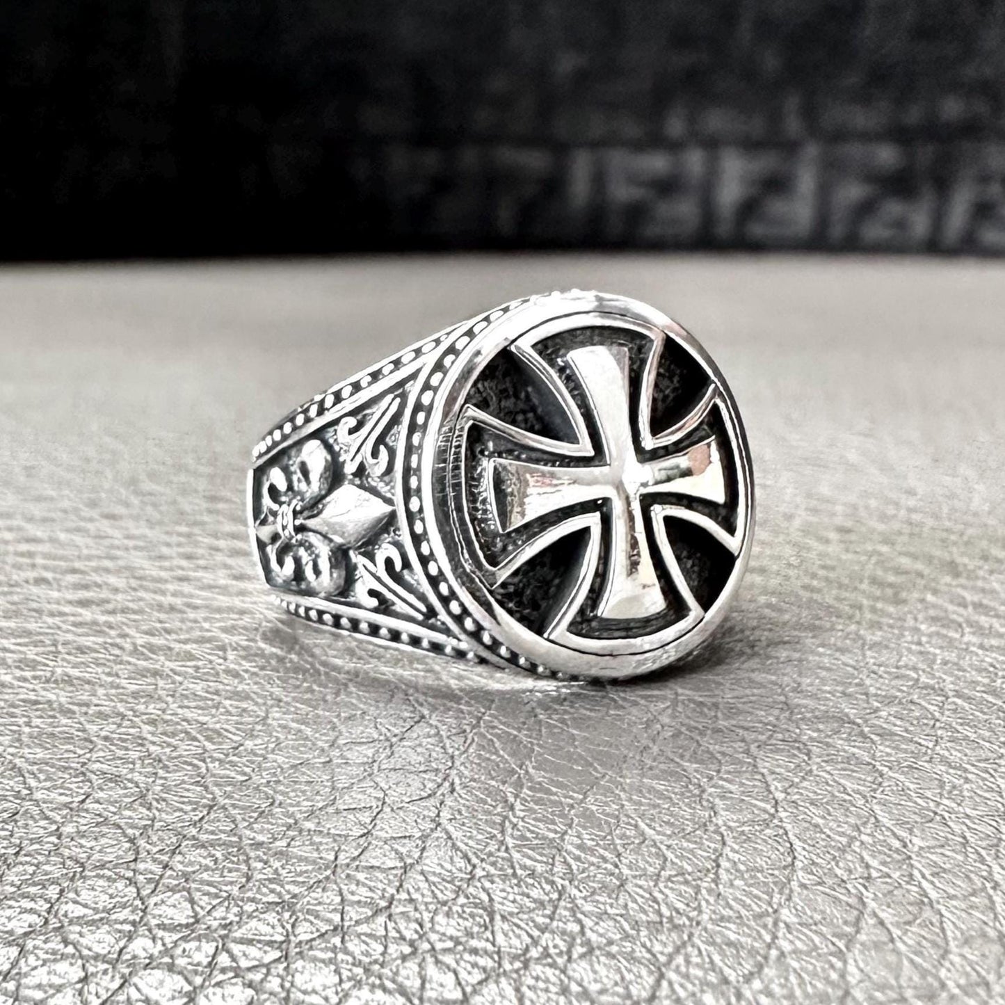 Templar Cross Knight Seal Christian Catholic Crusader Ring