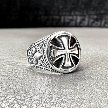 Templar Cross Knight Seal Christian Catholic Crusader Ring