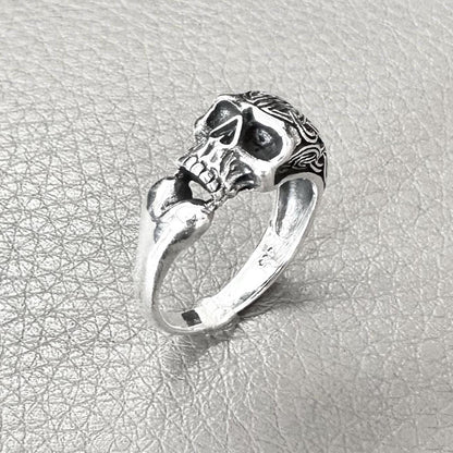 Skull Gothic Pirate Skull Punk Skeleton Biker Ring