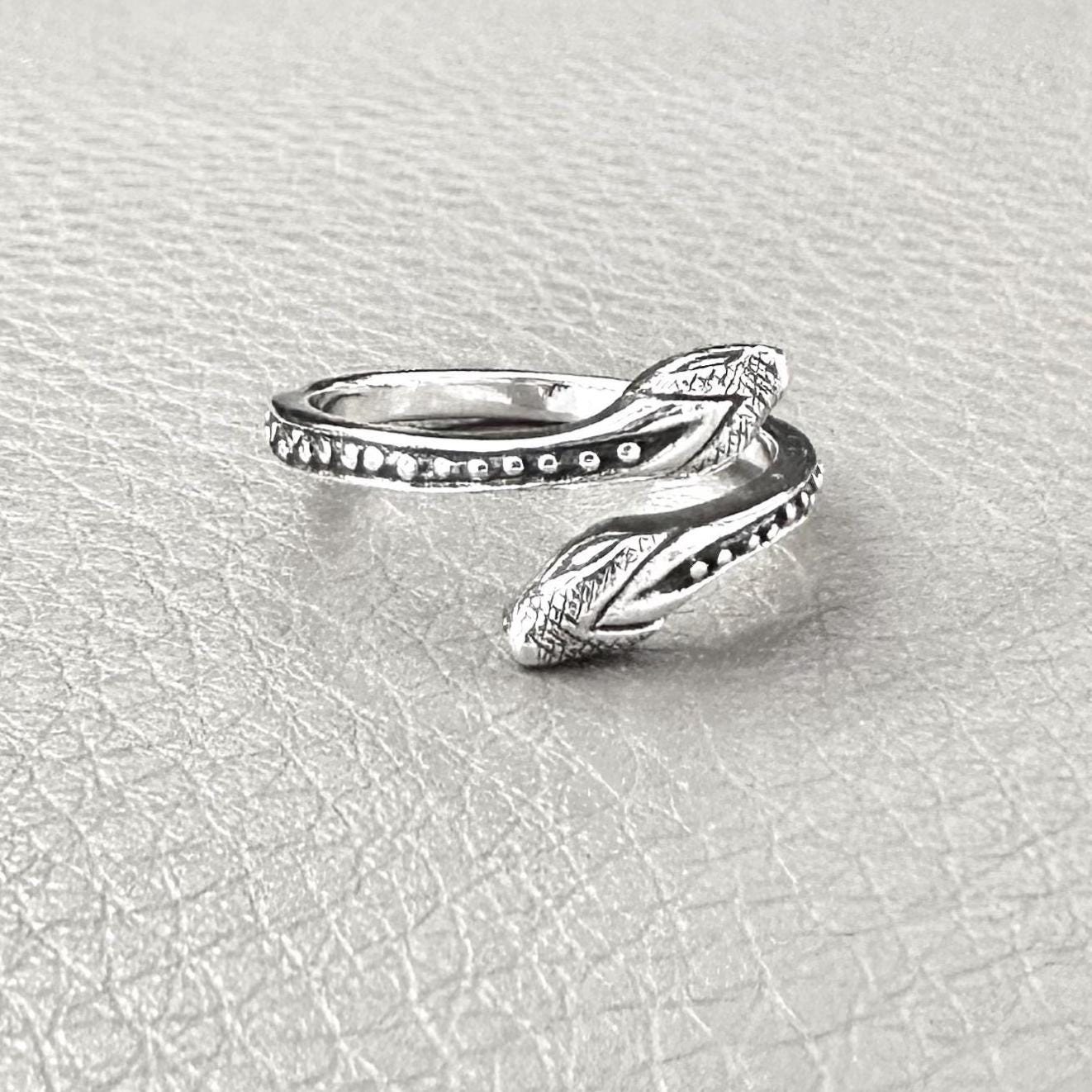 Black Mamba Bohemian Snake Serpent Ouroboros Ring