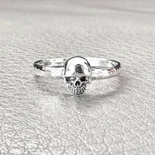 Small Skull Gothic Pirate Punk Skeleton Biker Ring