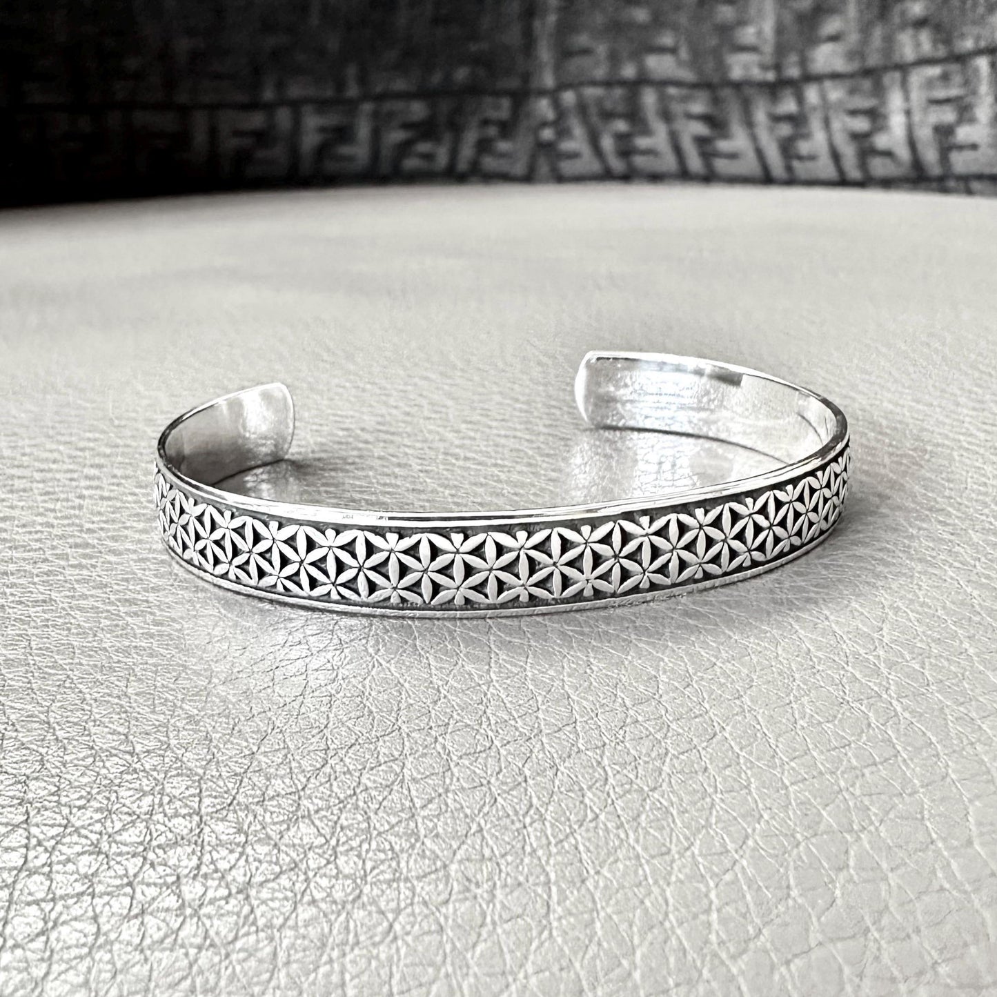 Flower of Life Viking Celtic Cuff Bracelet