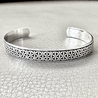 Flower of Life Viking Celtic Cuff Bracelet