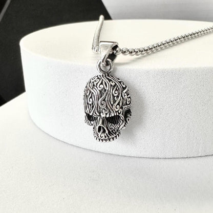 Punk Gothic Pirate Skeleton Biker Skull Pendant/Necklace
