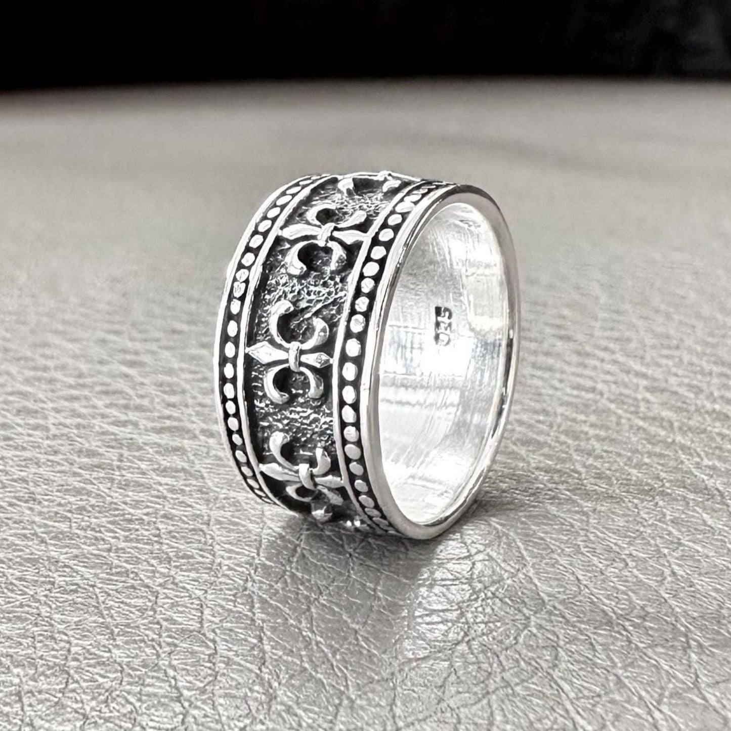 Fleur De Lis Three Musketeer French Lily Ring