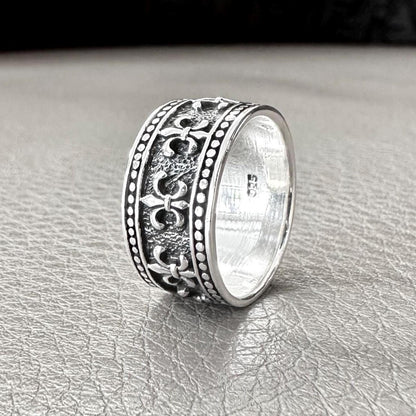 Fleur De Lis Three Musketeer French Lily Ring