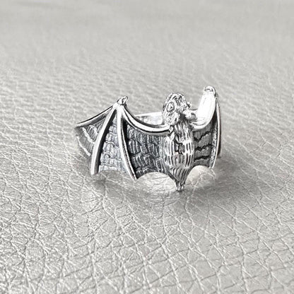 Bat Totem Vampire Wiccan Style Animal Ring