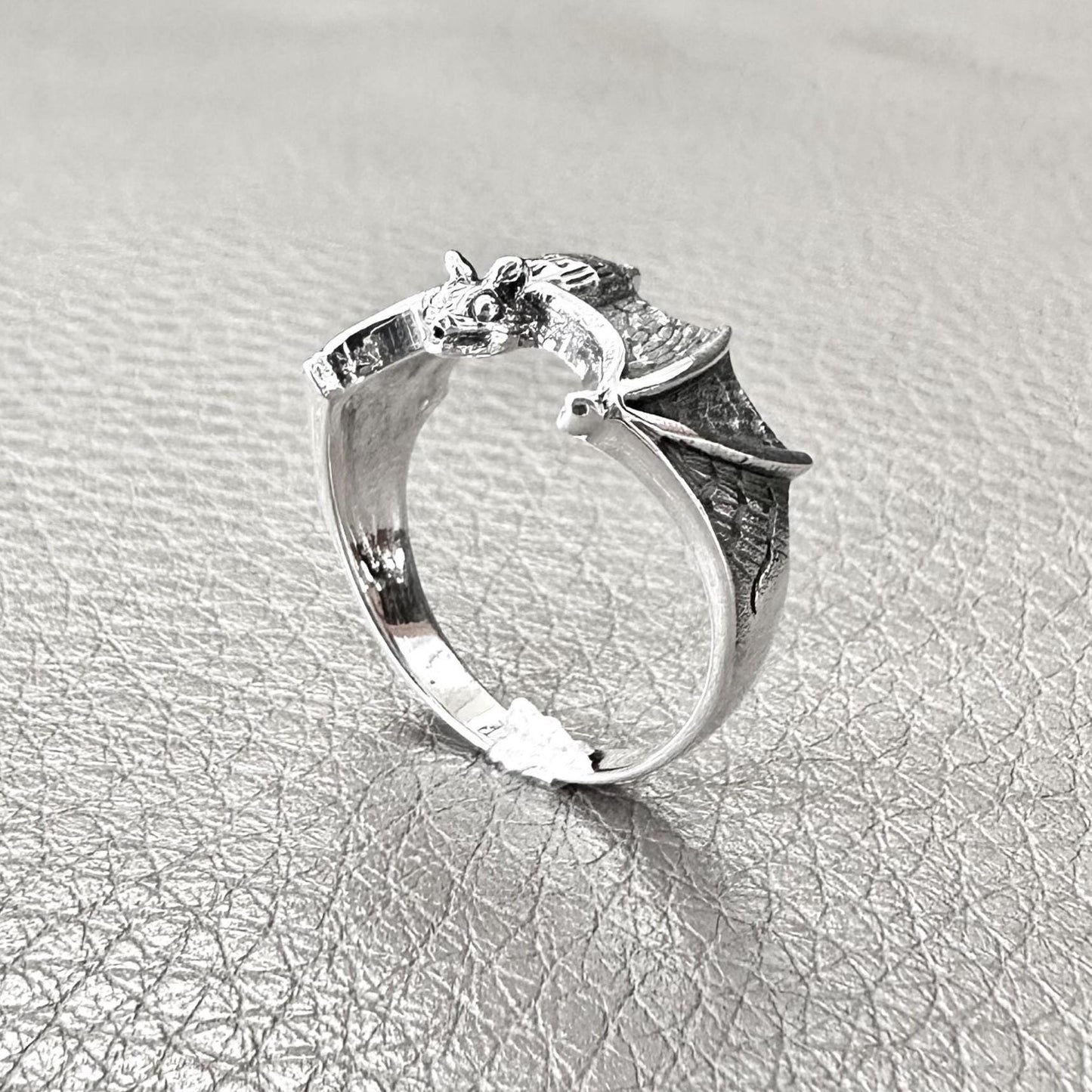 Bat Totem Vampire Wiccan Style Animal Ring