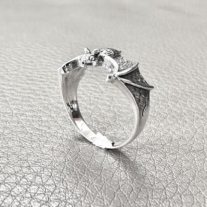Bat Totem Vampire Wiccan Style Animal Ring