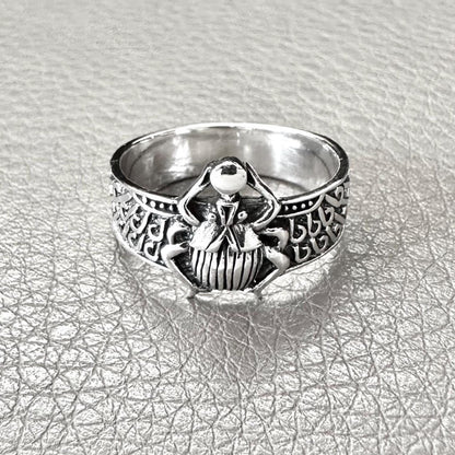 Scarab Ancient Egyptian Beetle Bug Scarabaeus Ring