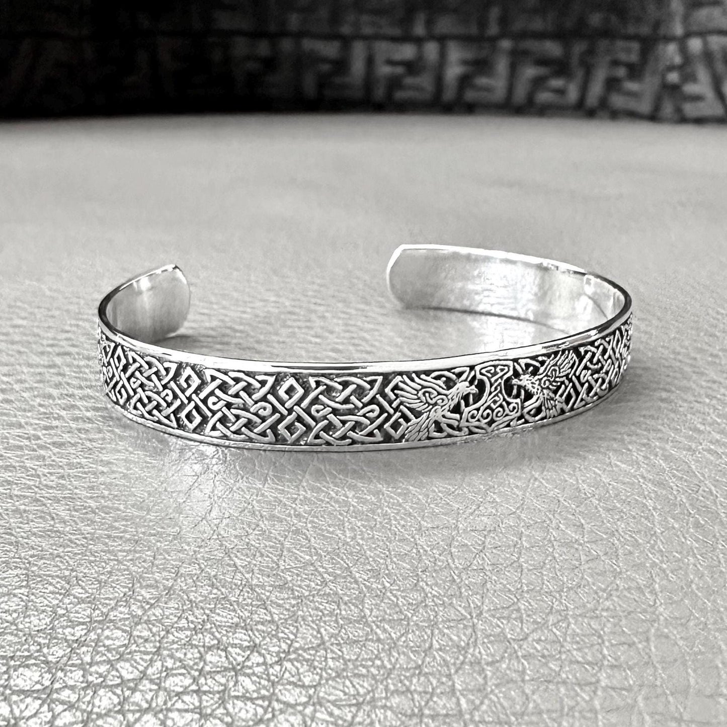 Thor's Hammer Viking Mjolnir Celtic Infinity Knot Cuff Bracelet