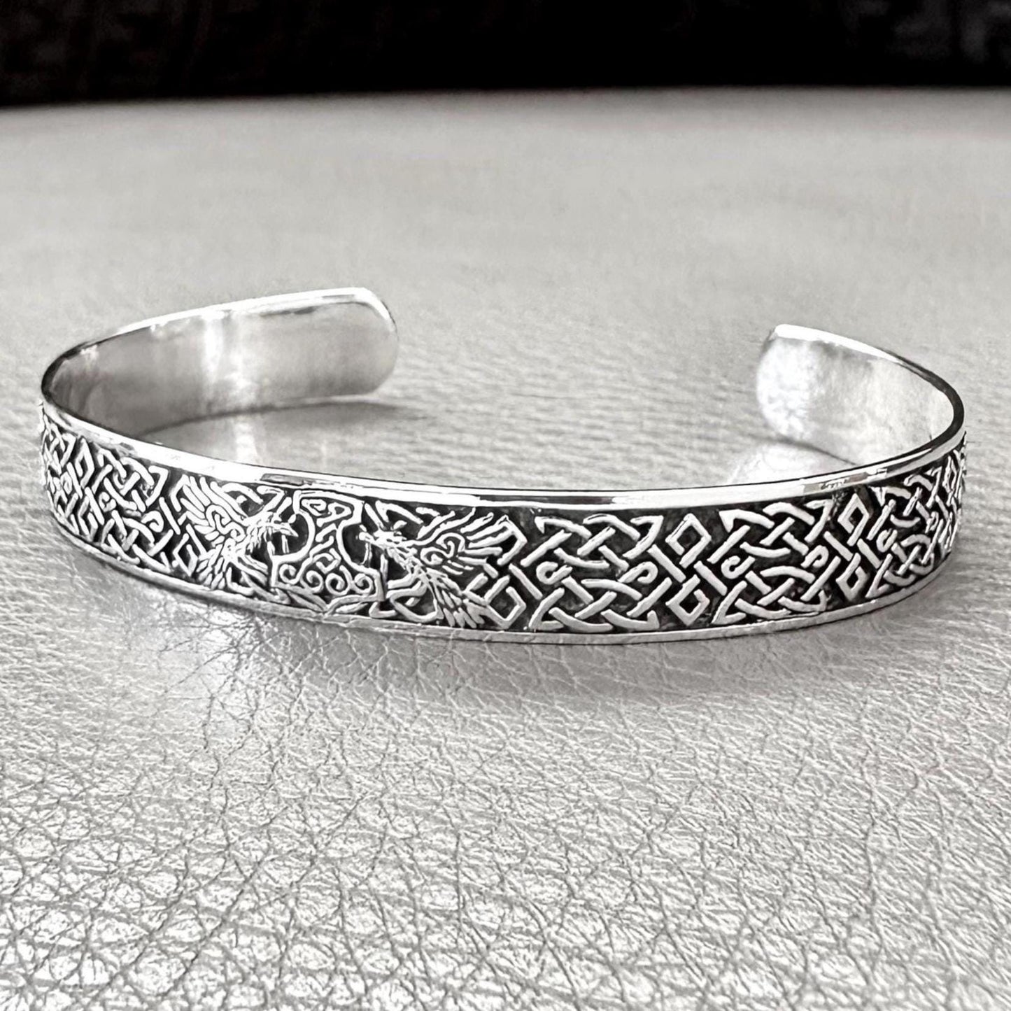 Thor's Hammer Viking Mjolnir Celtic Infinity Knot Cuff Bracelet