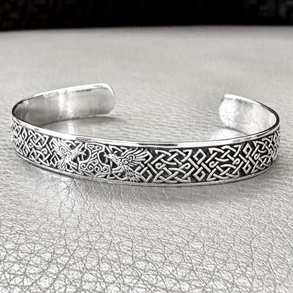 Thor's Hammer Viking Mjolnir Celtic Infinity Knot Cuff Bracelet