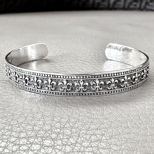Fleur De Lis Bracelet Musketeer French Lily Cuff
