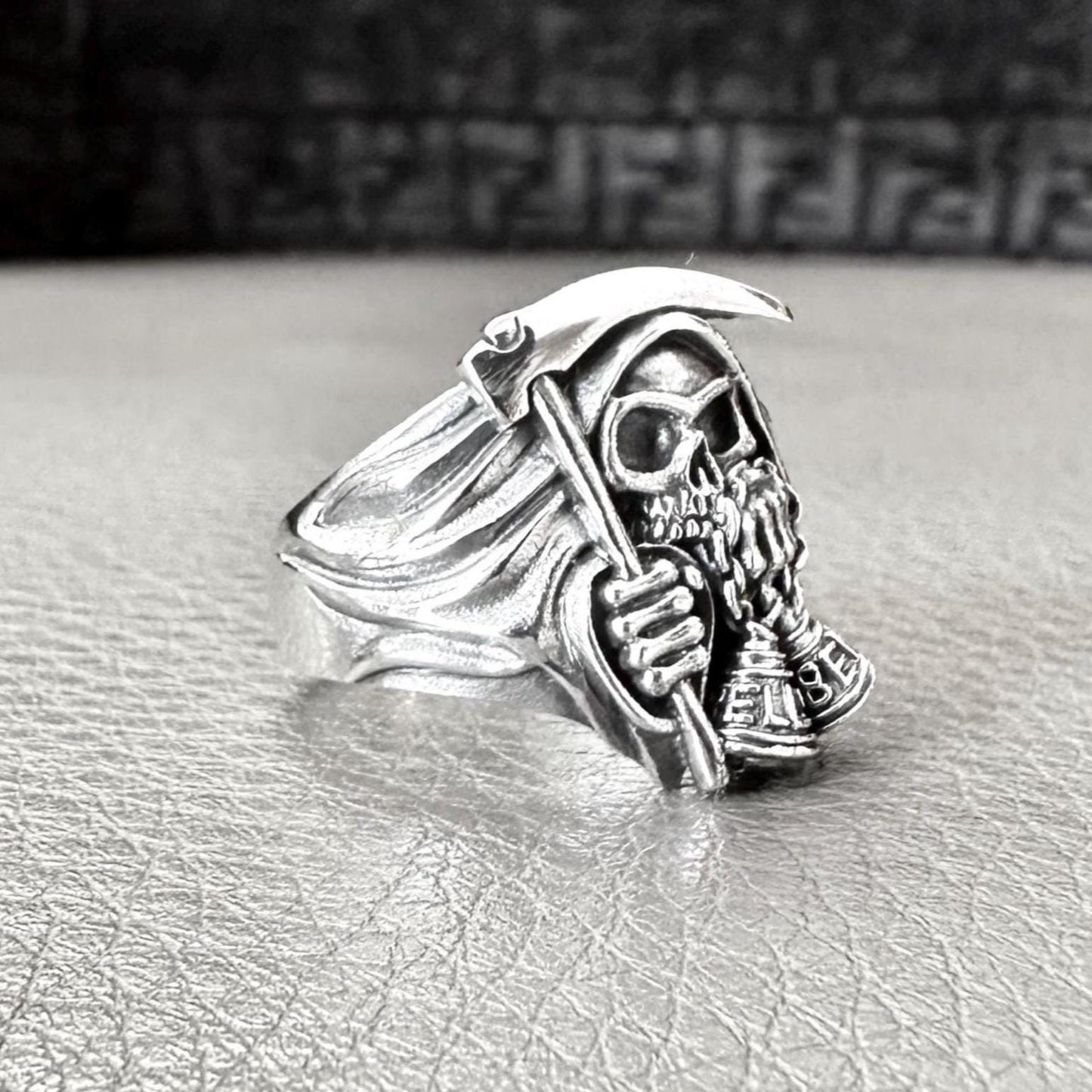 Grim Reaper God of Death Gothic Biker Punk Skull Ring