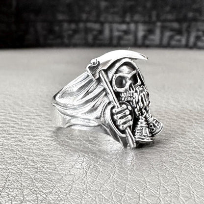 Grim Reaper God of Death Gothic Biker Punk Skull Ring