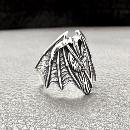 Grim Reaper God of Death Gothic Biker Skull Ring