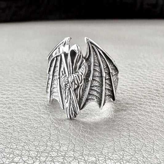 Grim Reaper God of Death Gothic Biker Skull Ring
