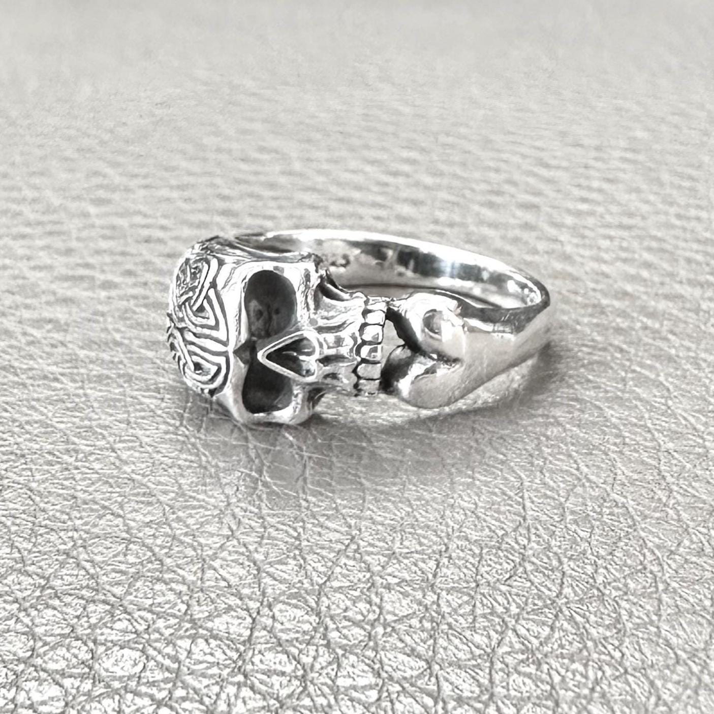 Skull Gothic Pirate Skull Punk Skeleton Biker Ring