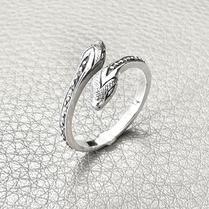 Black Mamba Bohemian Snake Serpent Ouroboros Ring