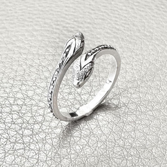 Black Mamba Bohemian Snake Serpent Ouroboros Ring