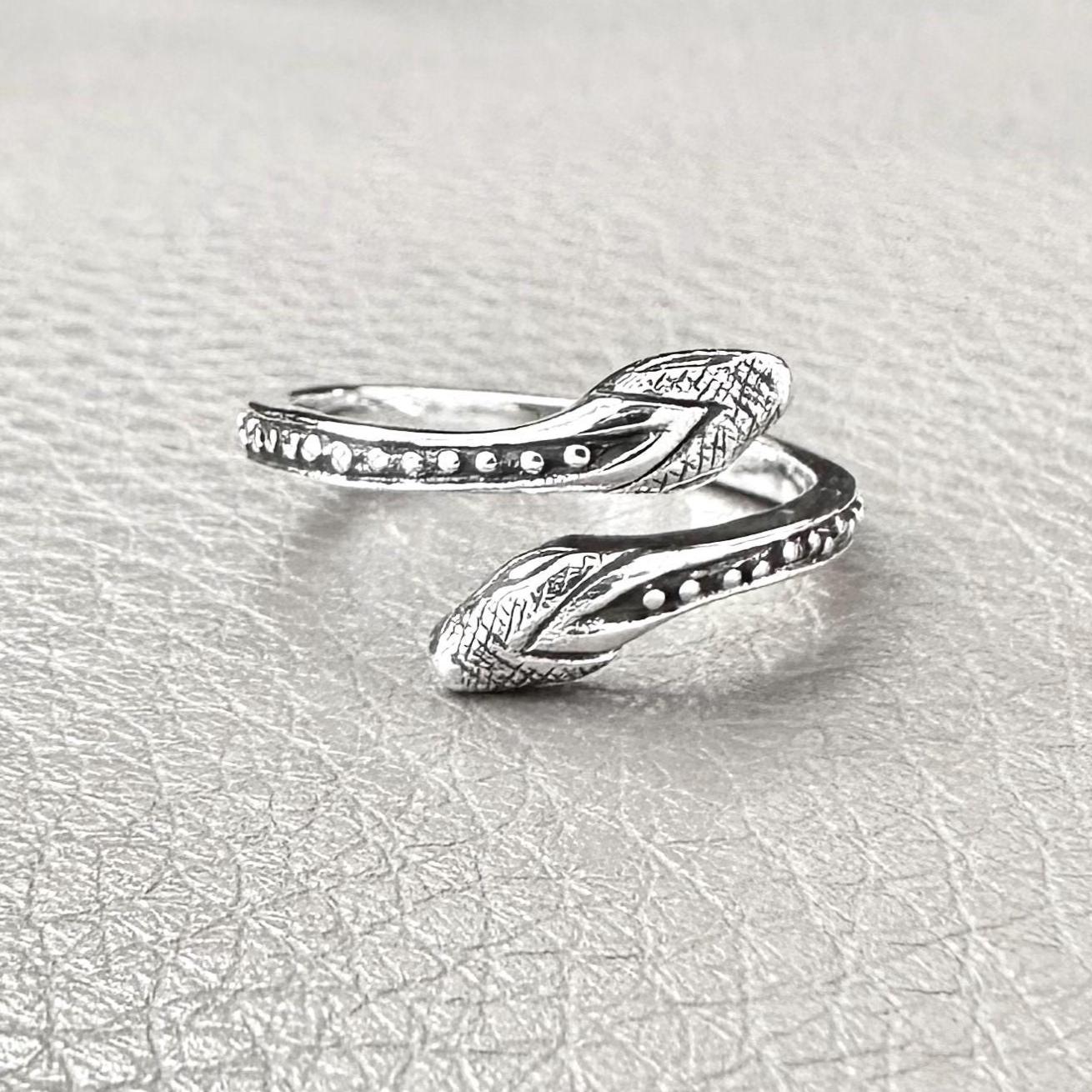 Black Mamba Bohemian Snake Serpent Ouroboros Ring
