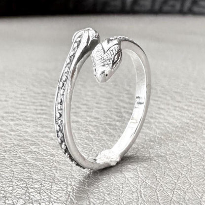 Black Mamba Bohemian Snake Serpent Ouroboros Ring