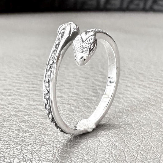 Black Mamba Bohemian Snake Serpent Ouroboros Ring