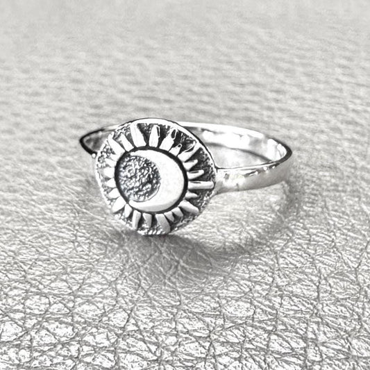 Crescent Moon and Sun Celtic Design Ring