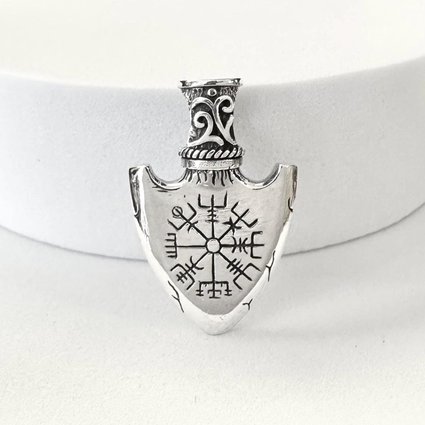 Gungnir Viking Valknut Vegvisir Head Arrowhead Pendant/Necklace