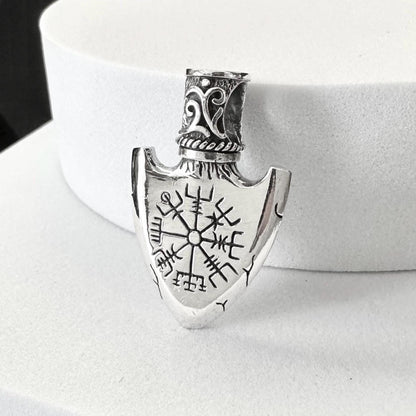 Gungnir Viking Valknut Vegvisir Head Arrowhead Pendant/Necklace