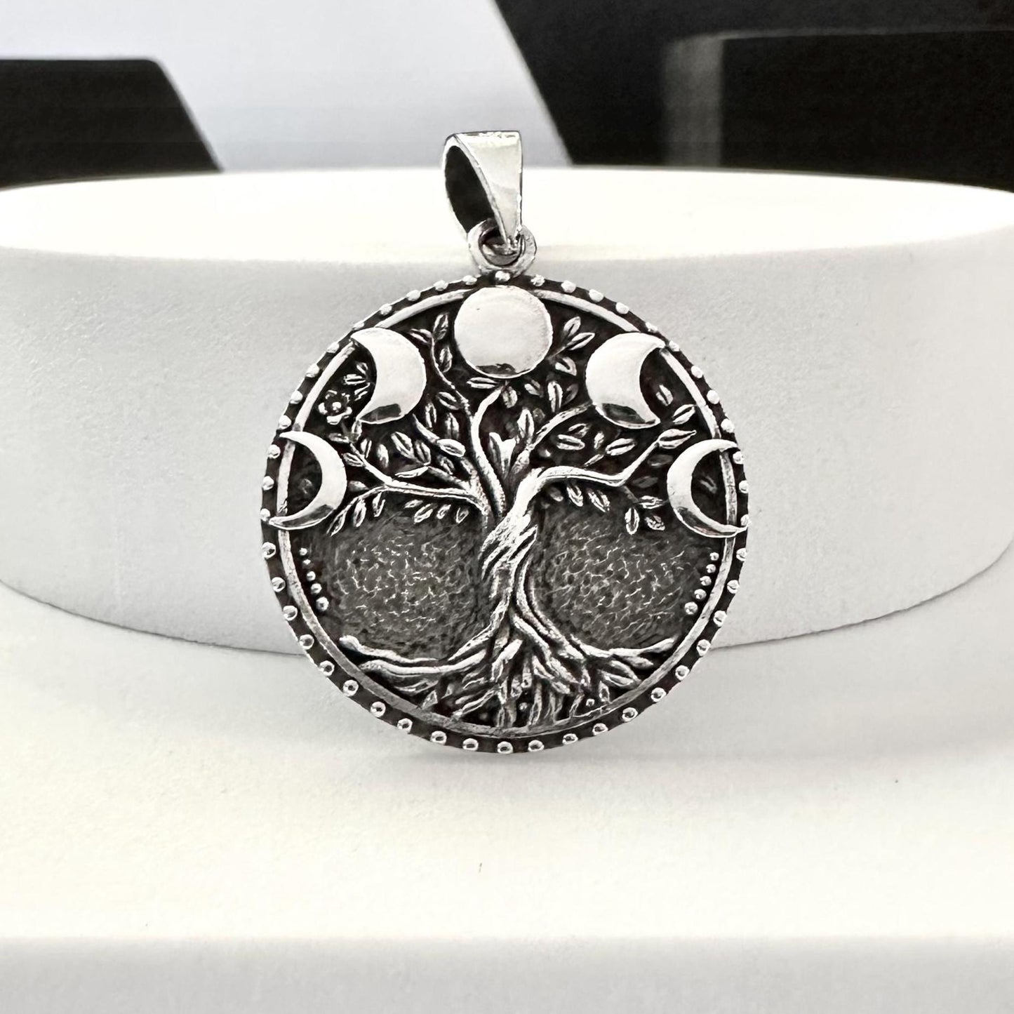 Tree of Life Viking Yggdrasil Crescent Moon Pendant/Necklace