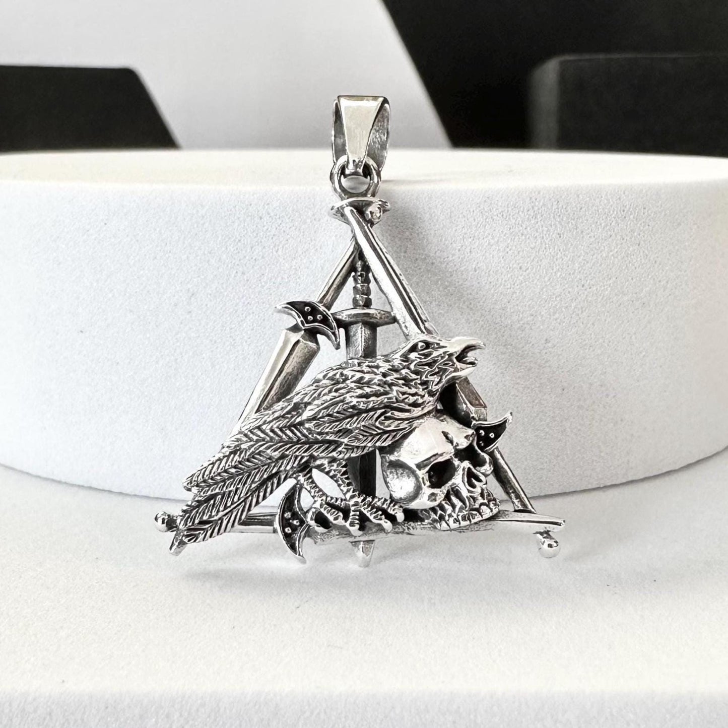 Odin's Raven Viking Raven Bird Crow Pendant/Necklace