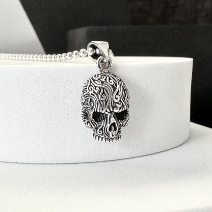 Punk Gothic Pirate Skeleton Biker Skull Pendant/Necklace