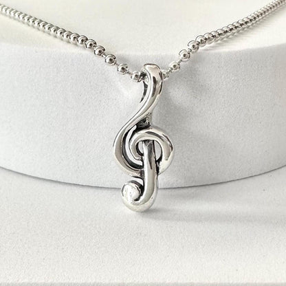 Sol Key Music Note Treble Clef Pendant/Necklace