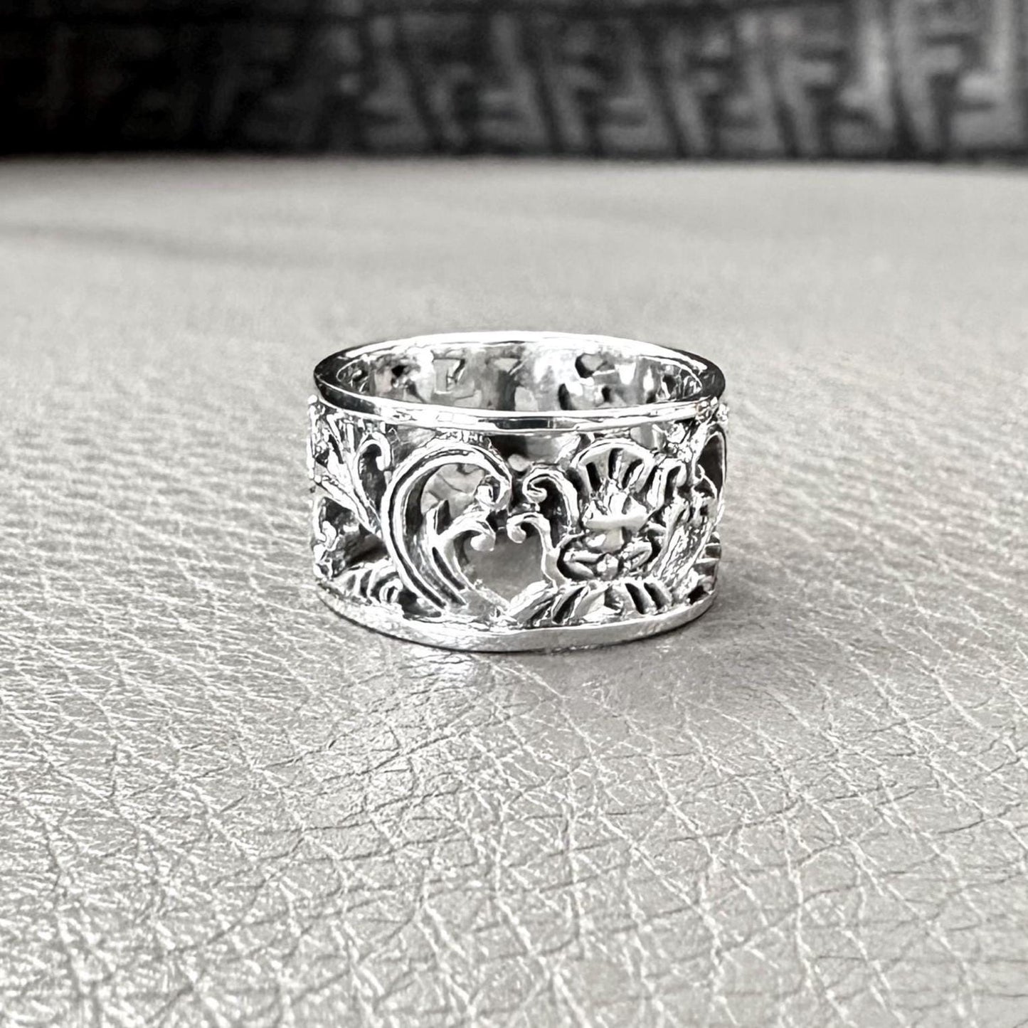 Bali Floral Balinese Flower Filigree Ring