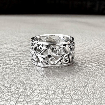 Bali Floral Balinese Flower Filigree Ring