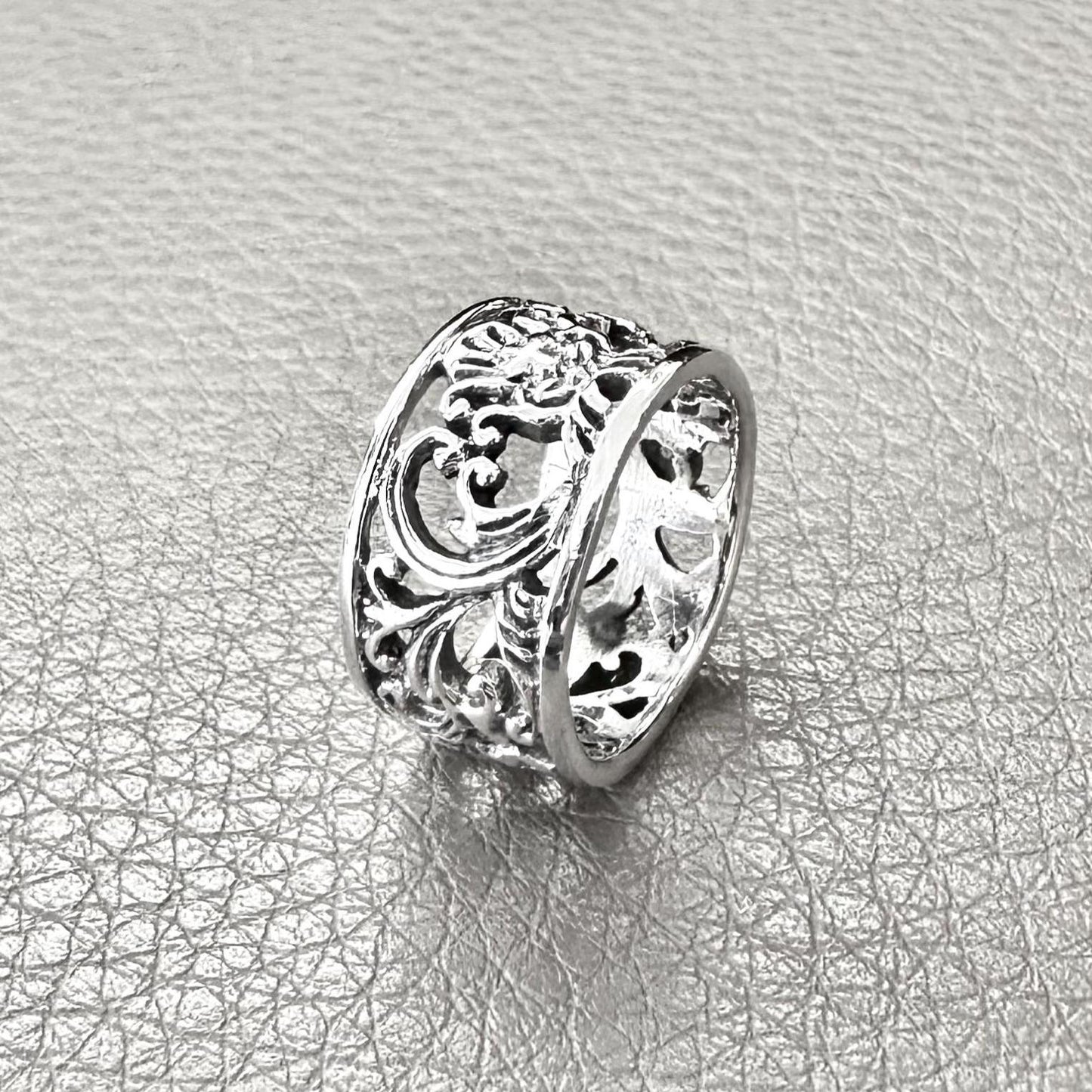 Bali Floral Balinese Flower Filigree Ring