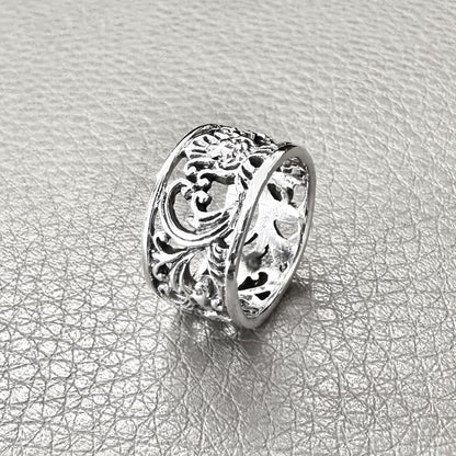 Bali Floral Balinese Flower Filigree Ring