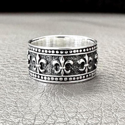 Fleur De Lis Three Musketeer French Lily Ring