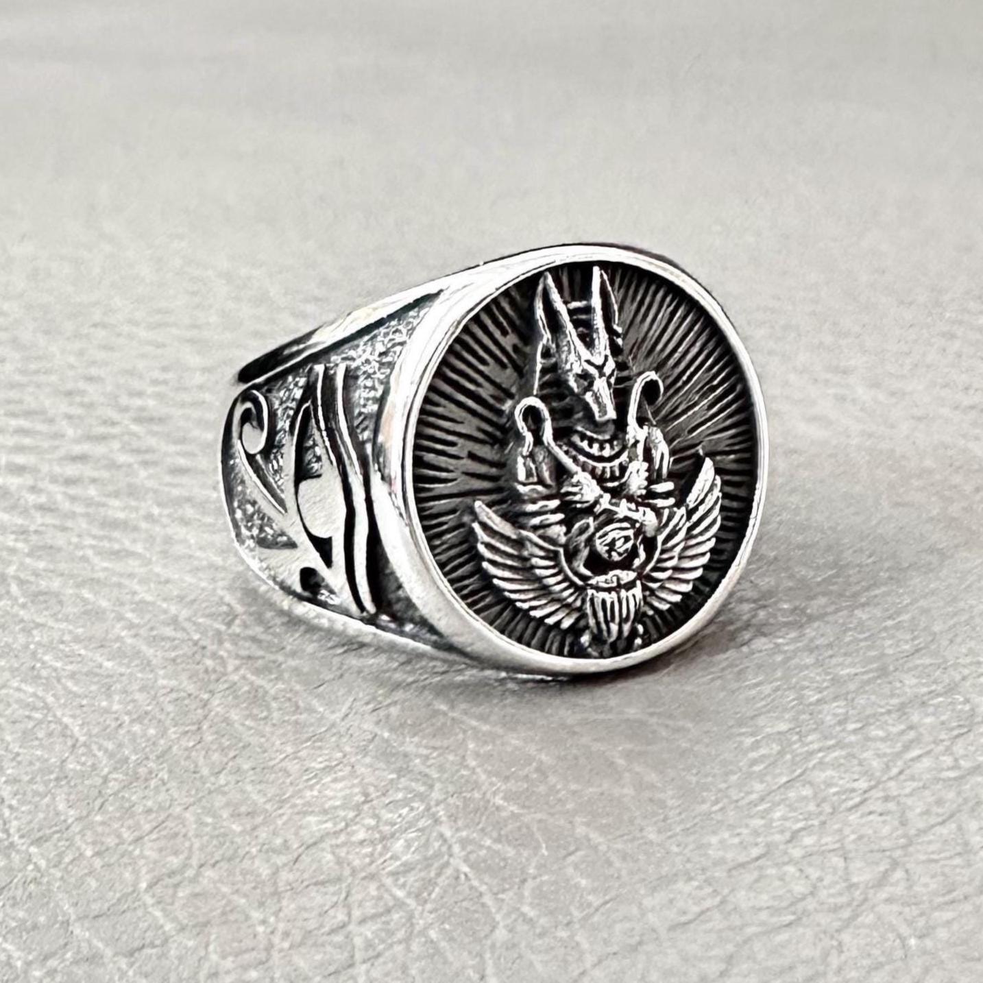 Anubis Egyptian Deity God of Death Talismans Ring