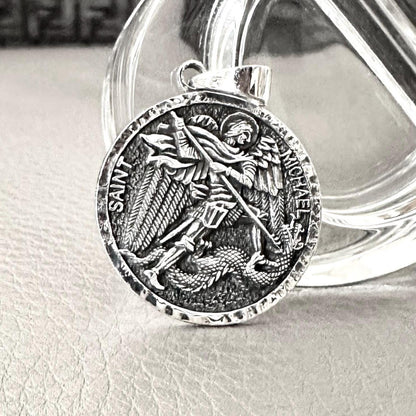 Archangel Saint Michael Christian Guardian Angelo Pendant/Necklace
