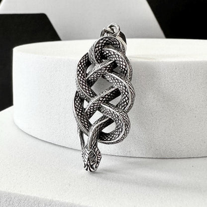 Black Mamba Jormungandr Viking World Serpent Ouroboros Pendant/Necklace